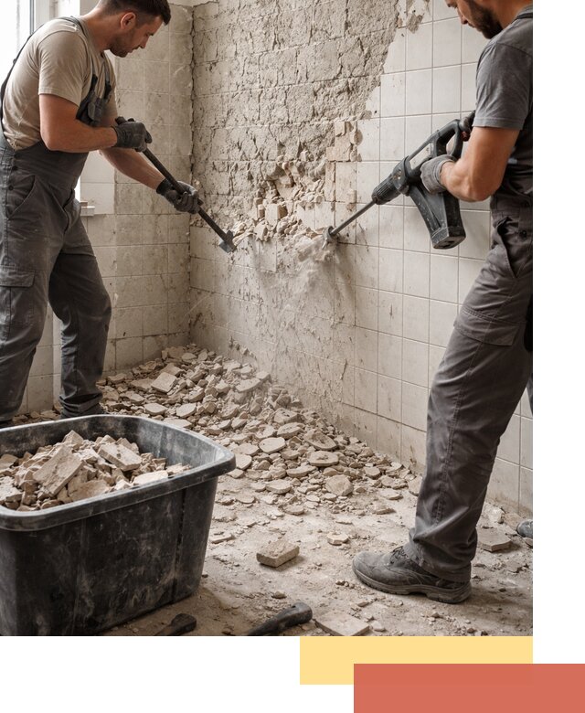 Демонтаж плитки со стен в Саратове быстро и аккуратно