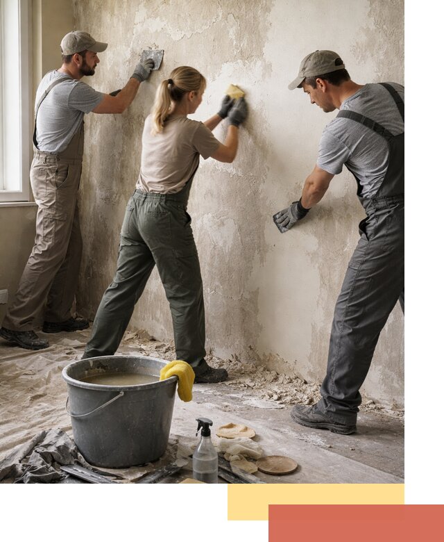 Очистка стен от клея и грунтовки в Саратове качественно и быстро