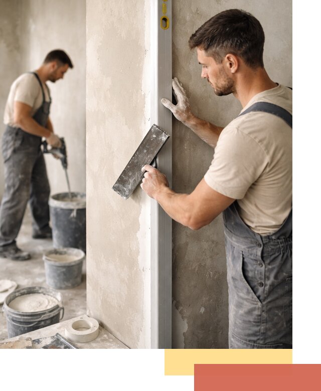 Выведение углов стен в Саратове: монтаж и оштукатуривание