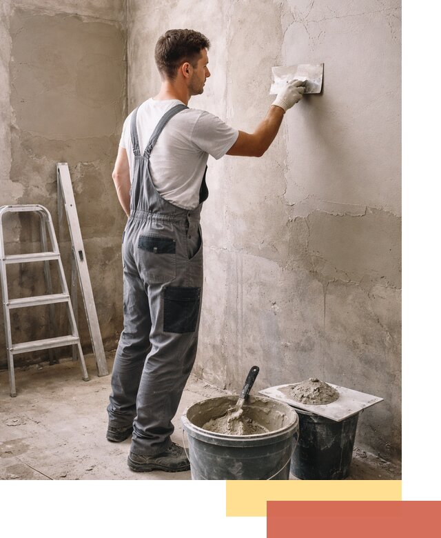 Штукатурка стен в ванной под ключ в Саратове