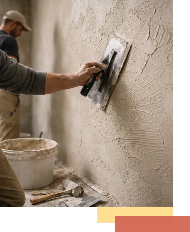 Фактурная штукатурка стен в Саратове — монтаж, отделка, реставрация