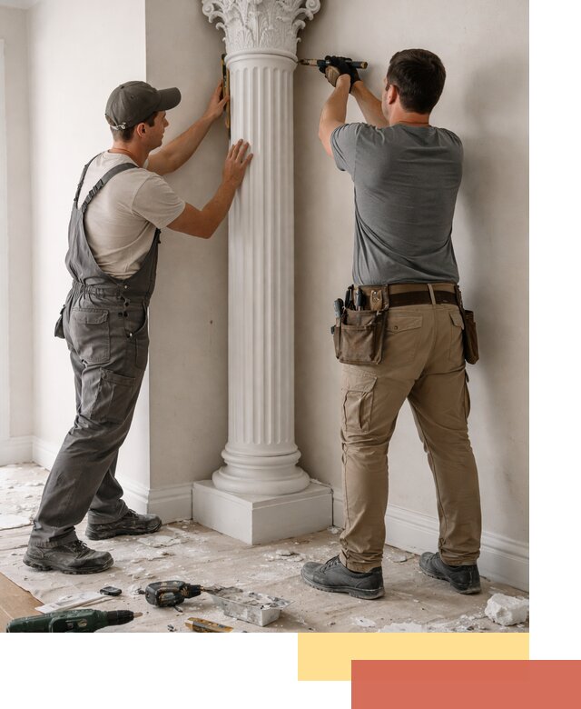 Установка декоративных колонн в Саратове под ключ