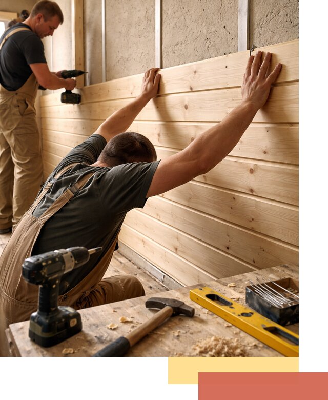 Монтаж деревянной вагонки на стены в Саратове быстро и качественно