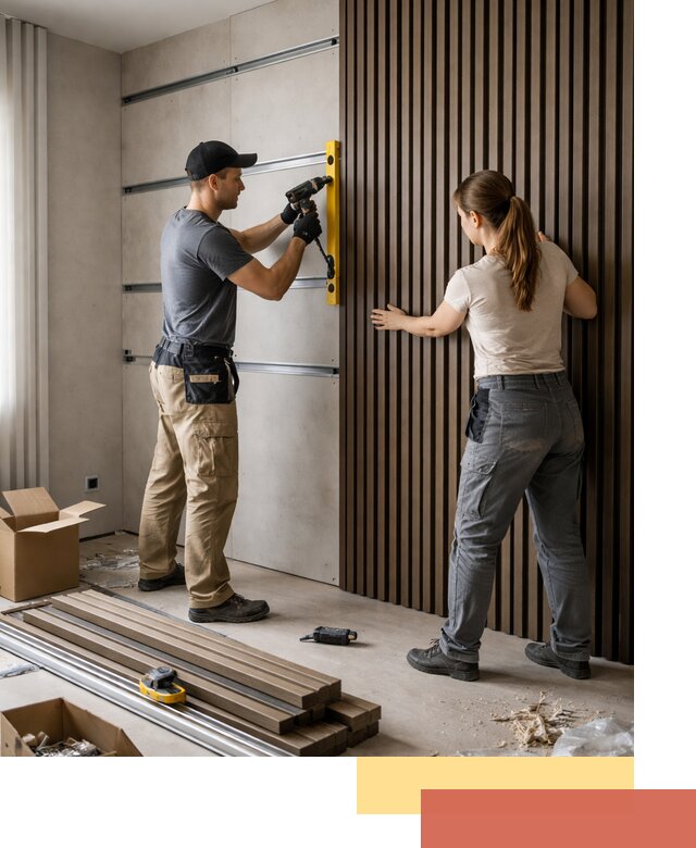 Монтаж реечных панелей на стены в Саратове