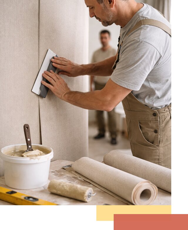 Поклейка текстильных обоев в Саратове профессионально и аккуратно