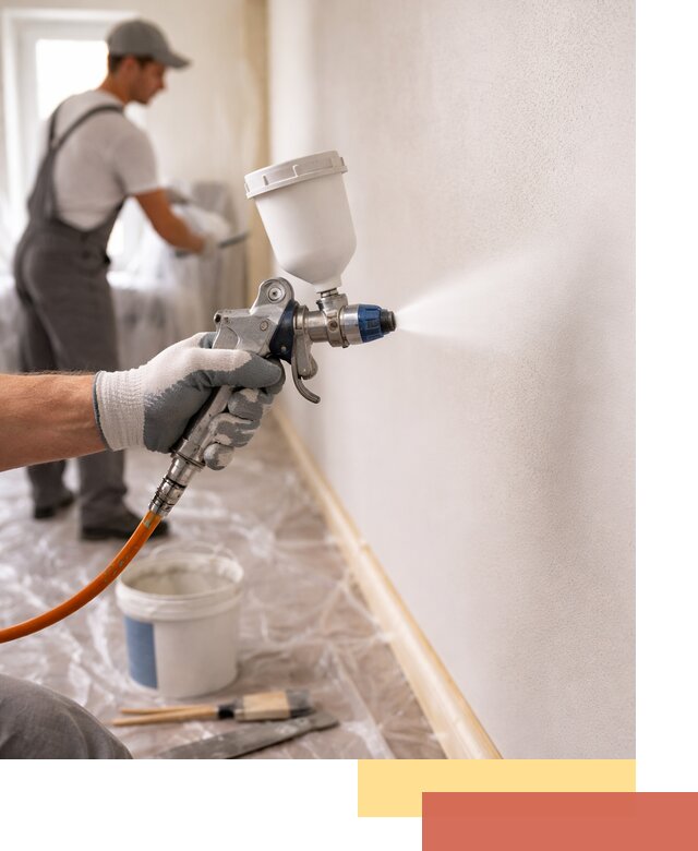 Покраска стен краскопультом в Саратове быстро и качественно