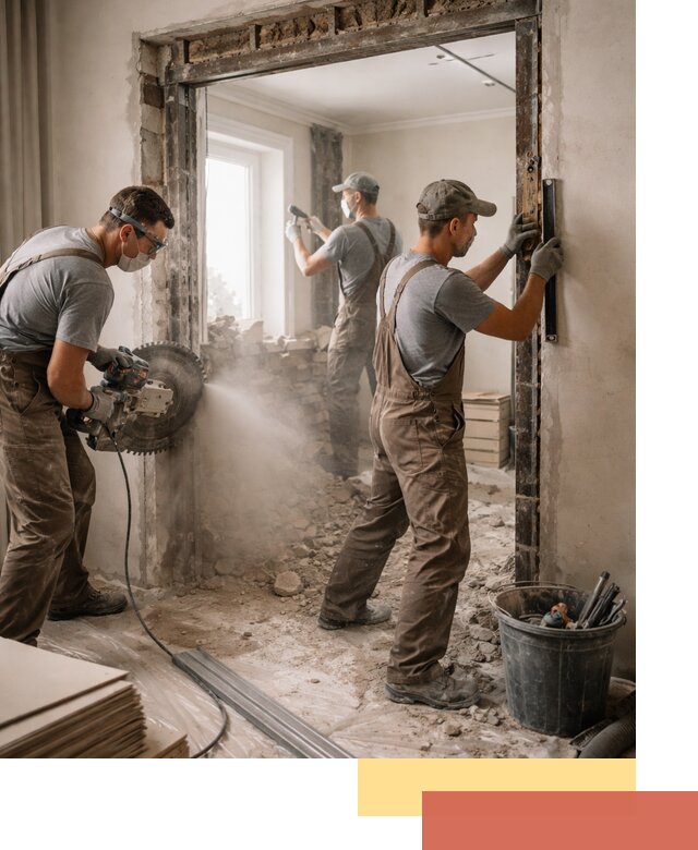 Расширение дверного проема под установку новой двери в Саратове