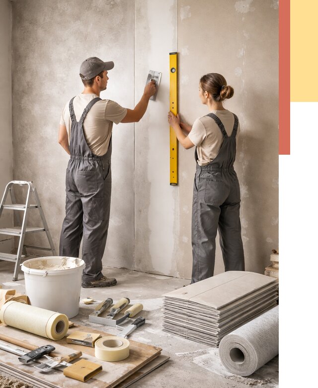 Отделка стен в Саратове от 1535 руб/м² — недорого, быстро, под ключ | ОТДЕЛОЧНИК-Срт