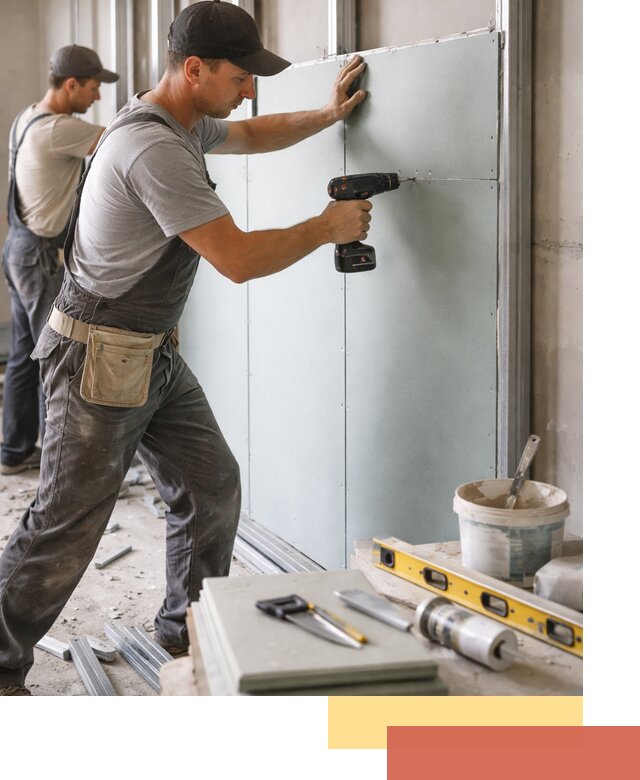 Кладка влагостойких перегородок ПГП в Саратове