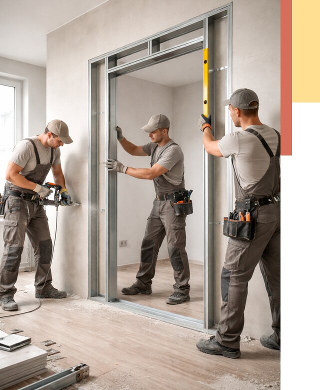 Устройство дверного проема в перегородке в Саратове от 4605 руб. под ключ | ОТДЕЛОЧНИК-Срт