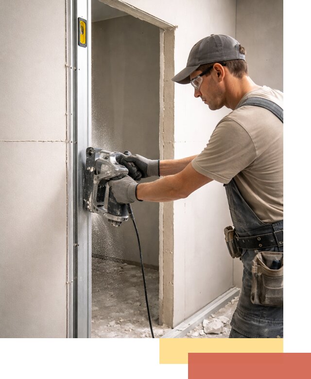 Устройство дверного проема в перегородке в Саратове