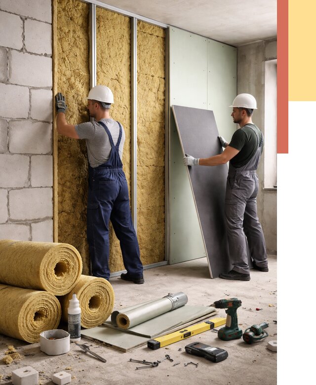 Шумоизоляция перегородок из блоков в Саратове от 1893 руб./м² — быстро и недорого | ОТДЕЛОЧНИК-Срт