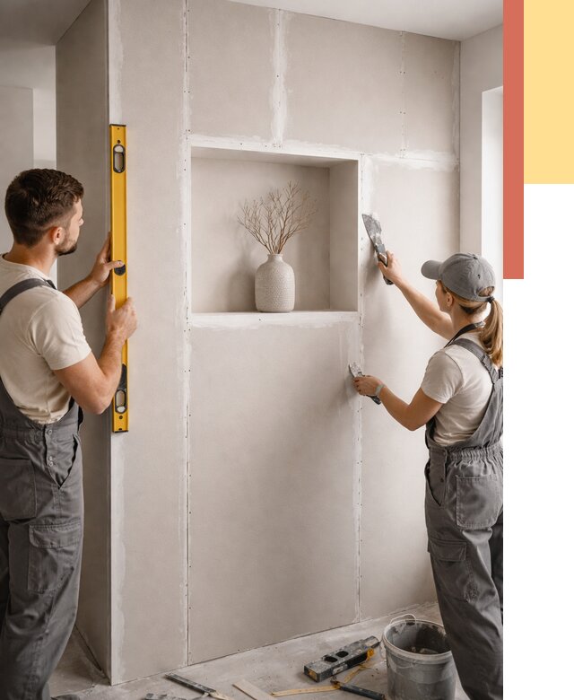 Перегородка из гипсокартона с нишей в Саратове от 3326 руб. под ключ | ОТДЕЛОЧНИК-Срт