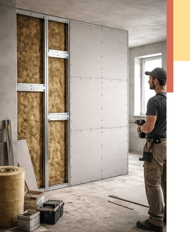 Усиленная перегородка под навеску в Саратове от 13098 руб. — монтаж под ключ | ОТДЕЛОЧНИК-Срт