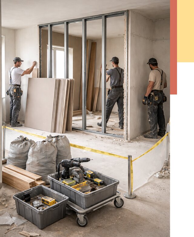 Перенос гипсокартонной перегородки в Саратове под ключ от 4605 руб. | Демонтаж и монтаж – ОТДЕЛОЧНИК-Срт