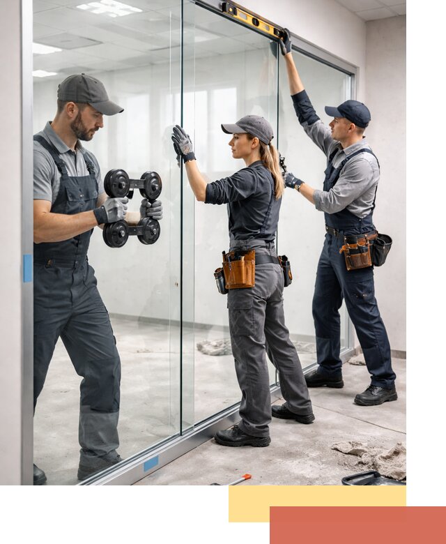 Профессиональный монтаж стеклянных перегородок в Саратове