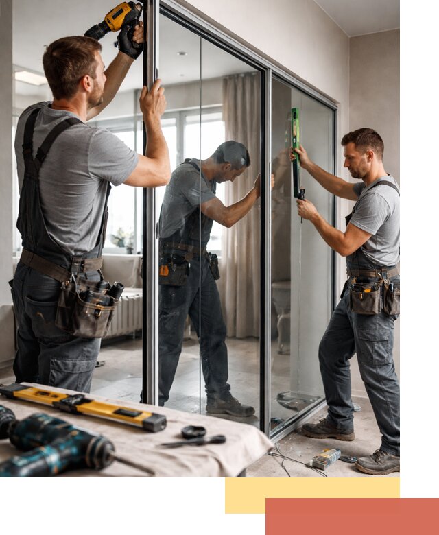 Каркасные стеклянные перегородки под ключ в Саратове