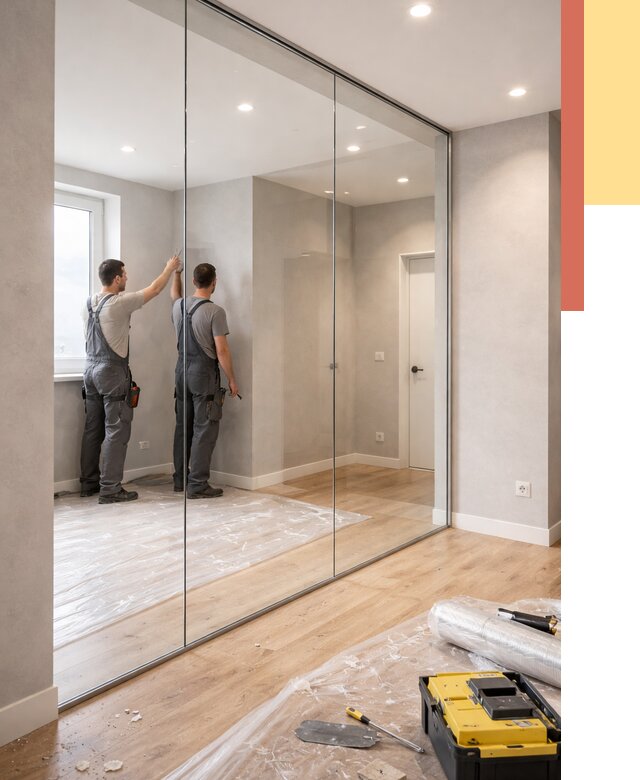 Безрамные стеклянные перегородки в Саратове — монтаж от 9721 руб. | ОТДЕЛОЧНИК-Срт