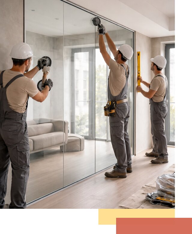 Перегородки из закаленного стекла в Саратове для офисов и квартир