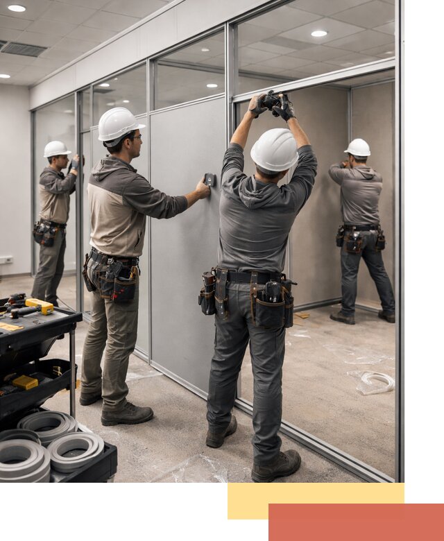 Мобильные офисные перегородки под ключ в Саратове