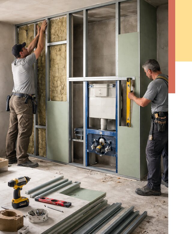 Установка сантехнических перегородок в Саратове от 8698 руб. | ОТДЕЛОЧНИК-Срт