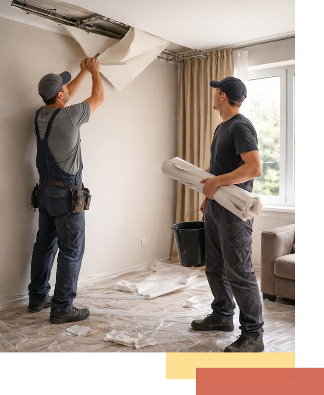 Демонтаж натяжного потолка в Саратове быстро и аккуратно