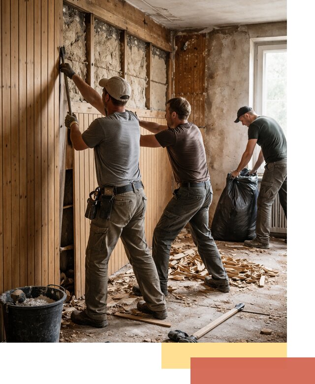 Демонтаж вагонки и вывоз материалов в Саратове