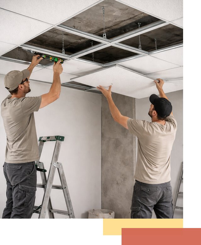 Монтаж потолка Армстронг под ключ в Саратове