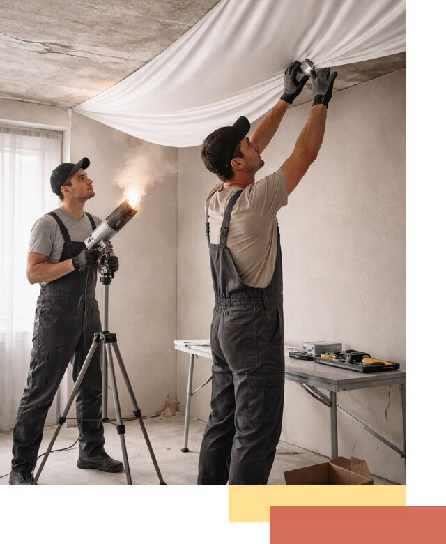 Установка натяжного потолка под ключ в Саратове