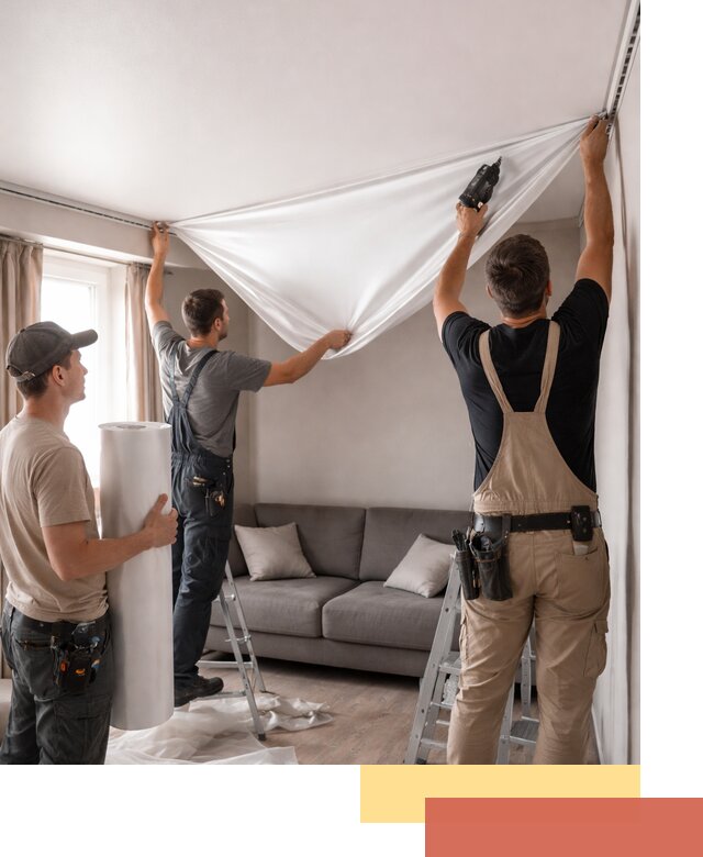 Монтаж сатинового натяжного потолка в Саратове качественно и быстро