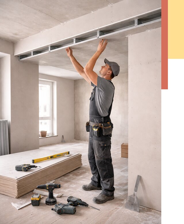 Потолок из гипсокартона с нишей в Саратове от 1279 руб. под ключ | ОТДЕЛОЧНИК-Срт