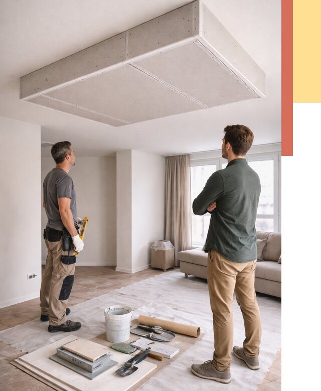 Короб на потолке из гипсокартона в Саратове от 2251 руб. — монтаж и услуги под ключ | ОТДЕЛОЧНИК-Срт