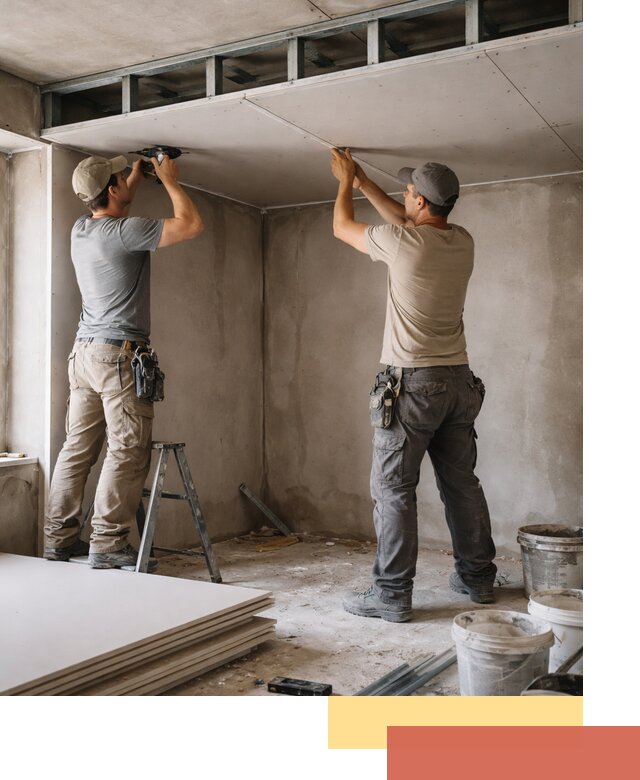 Короб из гипсокартона на потолке под ключ в Саратове