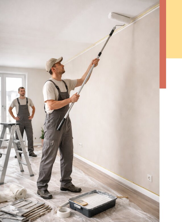 Покраска потолка из гипсокартона в Саратове от 4605 руб./м2 — услуги под ключ | ОТДЕЛОЧНИК-Срт