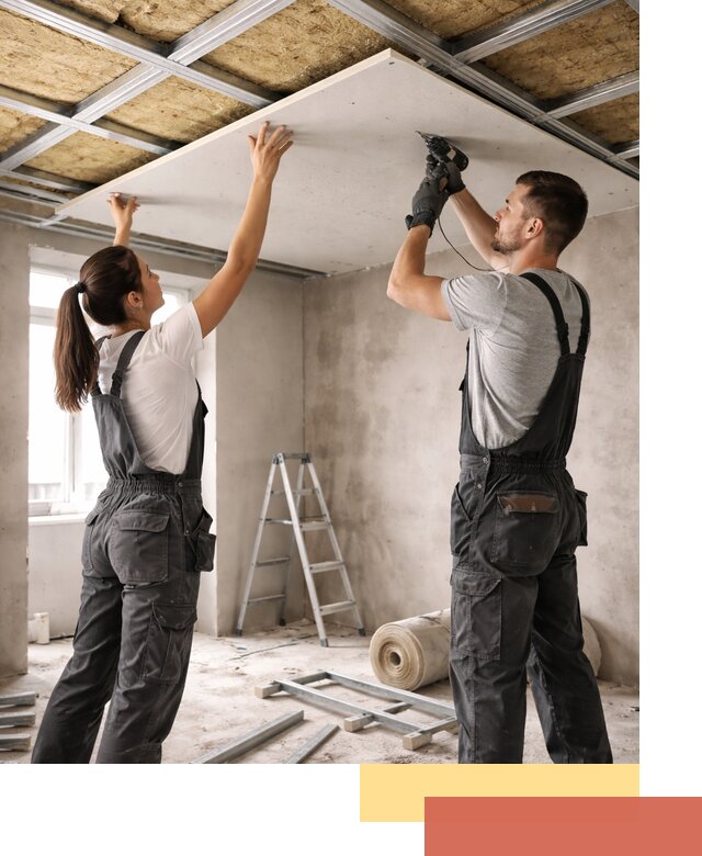 Звукоизоляция потолка из ГКЛ в Саратове профессионально и надежно