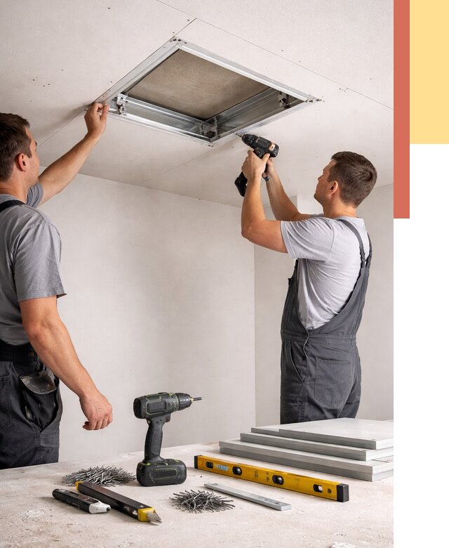 Установка люка в потолок ГКЛ в Саратове от 2558 руб. под ключ | ОТДЕЛОЧНИК-Срт