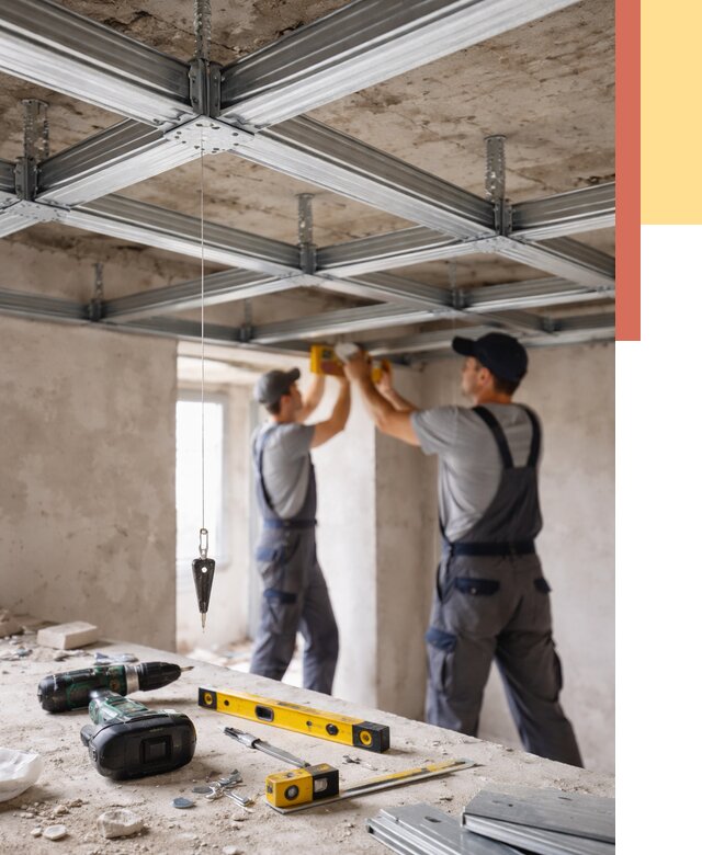 Монтаж каркаса потолка из профиля в Саратове от 4605 руб. — услуги ОТДЕЛОЧНИК-Срт