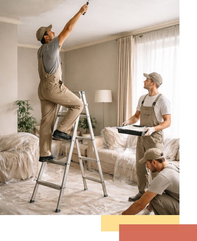 Покраска потолков акриловой краской в Саратове качественно и быстро