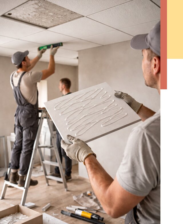 Монтаж потолочной плитки в Саратове от 4605 руб. — быстро и недорого | ОТДЕЛОЧНИК-Срт