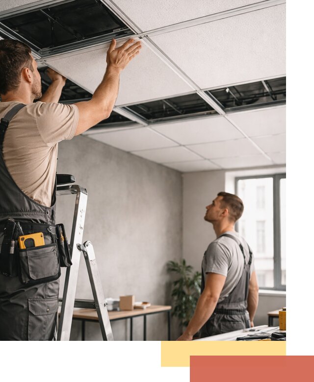 Монтаж потолочной плитки в Саратове качественно и в срок