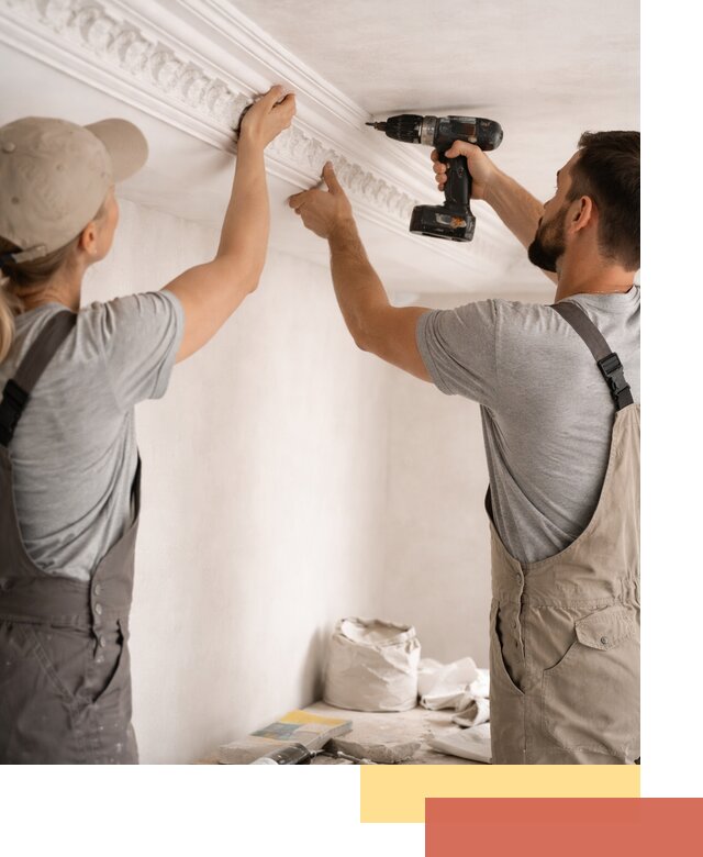 Профессиональный монтаж лепнины на потолок в Саратове