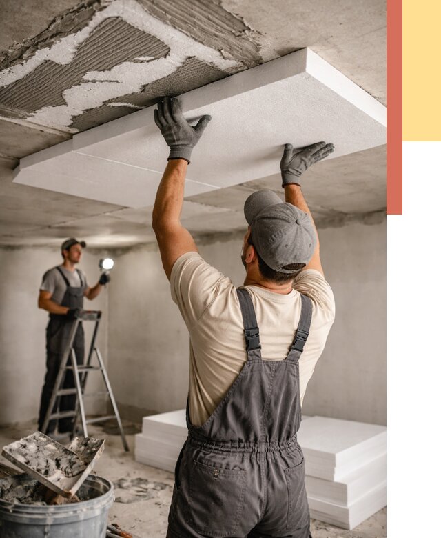 Утепление потолка пенопластом в Саратове от 4605 руб/м2 — недорого и быстро | ОТДЕЛОЧНИК-Срт